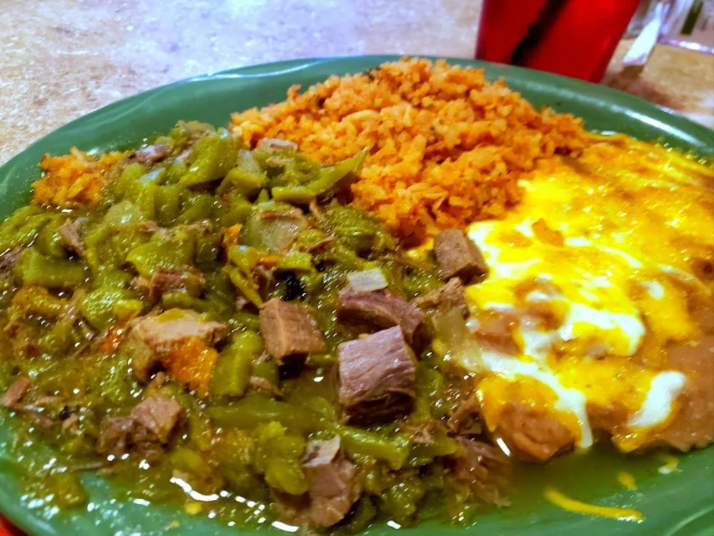 Green Chili w Rice and Beans